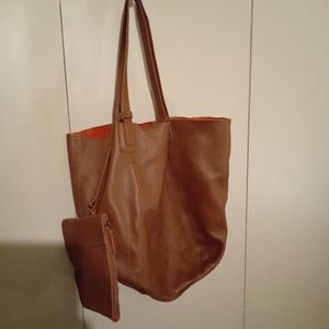 Lucky Brand Tote Bag with Detachable Zippered Pouch AS IS